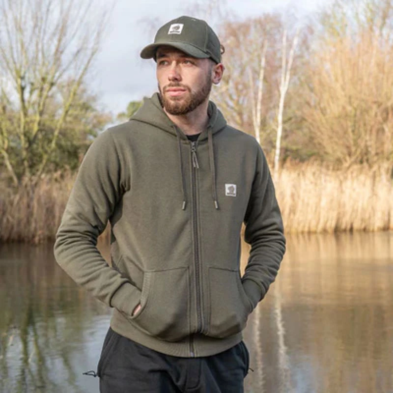 Nash Make It Happen Badge Zipped Hoodies Green